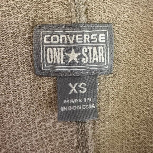 Converse One Star Tan Button Knit Jacket Sz XS Indie Downtown Girl Indie Preppy - Picture 3 of 4